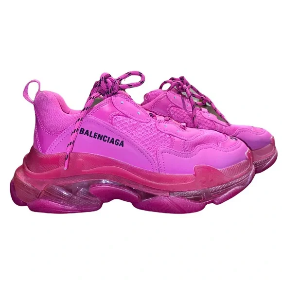 Balenciaga Triple S Hot Pink Sneakers